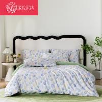 爱伦 AL2016SJT 绿茵水洗棉四件套 被套：200*230cm 床单：250*230cm 枕套：48*74cm*2  (单位：套)  颜色随机
