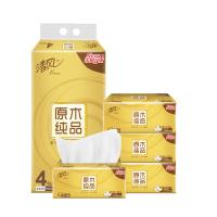清风 原木纯品金装抽纸 BR43AOJ4 190mm*132mm*3层*130抽*4包 (单位:提)