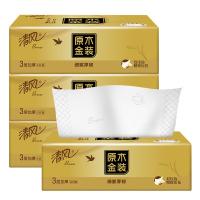 清风 原木金装抽纸 BR14SJ20EN 190mm×132mm×3层×120抽×4包 (单位:提)