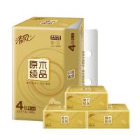 清风 原木纯品抽取式面巾纸 无香型 190mm*132mm*120抽*4包*3提 (单位:组) 新老包装随机发货