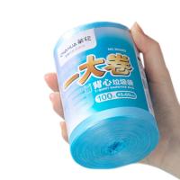 茶花（CHAHUA） M100 一大卷背心垃圾袋（大号） 45*60cm  100只/包 (单位: 包)蓝黑颜色随机发 新老包装随机发