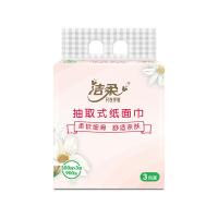 洁柔（C&S） TR086801A 芳华纸面巾软抽 3层 100抽/包 3包/提 195mm*133mm （单位：提）