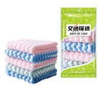 艾逸瑶选 逸洁珊瑚绒多色抹布 JQ-0111 30*30cm 5片装 80包/箱 (单位:包)
