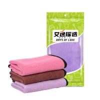 艾逸瑶选 逸洁双面绒清洁巾 3片装 JQ-0086 300mm*400mm 80袋/箱 (单位:袋) 新老包装随机发货 混色