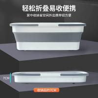 百家好世（BEKAHOS） 折叠拖把桶 多功能易收桶 25*56.6*19.8cm (单位:个) 白灰色