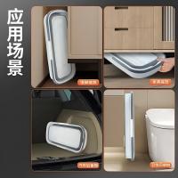 百家好世（BEKAHOS） 折叠拖把桶 多功能易收桶 25*56.6*19.8cm (单位:个) 白灰色