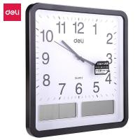 得力（deli） 时钟 方形 8823 380*360*55mm (单位:个) 黑色