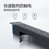 公牛（BULL） PDU机柜插座 总控8位五孔 GNE-1080 3米 (单位:个) 深灰色