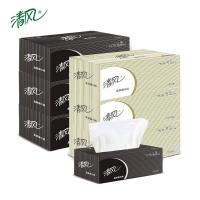 清风 B338A2 盒装面巾纸抽纸 黑白硬盒200抽 3盒/提 12提/箱 (单位:箱)