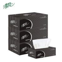 清风 B338A2 盒装面巾纸抽纸 黑白硬盒200抽 3盒/提 12提/箱 (单位:箱)