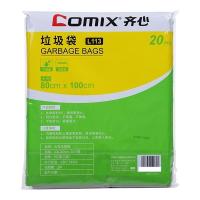 齐心（COMIX） L112 大号垃圾袋 60*80cm 20个/包 （单位：包）黑色 新老包装随机发货