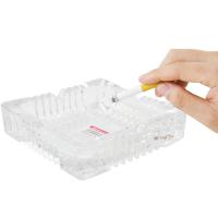 得力（deli） 玻璃烟灰缸 透明 9579 150x150x40(mm) (单位:只) 透明色