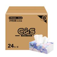 洁柔（C&S） CR065-24A 抽纸 纸巾 100抽3层*24包 紫色（单位：箱）