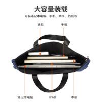 得力（deli）5840 手提式双层收纳袋 390*305*10mm（单位：个）蓝色