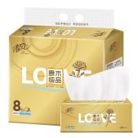 清风 金装抽纸 LOVE系列 BR83SJIP 190*132mm*3层*110抽*8包 (单位:提)