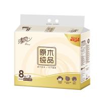 清风 抽取式面巾纸 原木纯品 AR80SZC 180*120mm*100抽*8包 (单位:提)