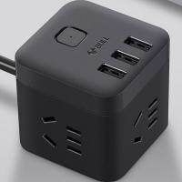 公牛（BULL） GN-U303H 魔方智能USB插座 总控3位五孔+3USB 3米  (单位：个 )黑色