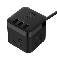 公牛（BULL） GN-U303H 魔方智能USB插座 总控3位五孔+3USB 3米  (单位：个 )黑色