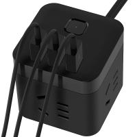 公牛（BULL） GN-U303H 魔方智能USB插座 总控3位五孔+3USB 3米  (单位：个 )黑色