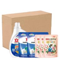 立白（Liby） 除菌去渍洗衣液套装 倍净六件套 洗衣液1.05kg*1 +洗衣凝珠80g*2 +洗衣液100g*3 (单位:套)