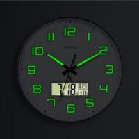 TIMESS p47-4 万年历温度石英挂钟 14英寸  (单位：个 )轻奢蓝