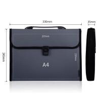 得力（deli） 5555 风琴包 A4 13格 灰色 (单位:个)