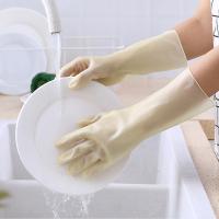 熙布集 家务洗碗手套 PVC L013 32cm*5双 (单位:组) 黄色