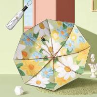 美度（MAYDU） M3111 油画系列三折伞  三折钛银双层晴雨伞两用黑胶折叠礼盒装56cm*8K/98cm庭菊1把 56cm*8K/98cm (单位:件)