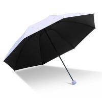 天堂 烫金黑胶 三折晴雨伞30750EVIP 57cm*8k 风信紫（单位：把）