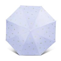 天堂 烫金黑胶 三折晴雨伞30750EVIP 57cm*8k 风信紫（单位：把）