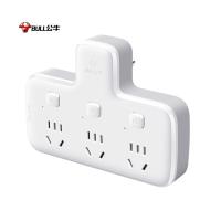 公牛（BULL） GN-96033 (新) 品字形一转三3位分控无线转换插座 2500W 白色 (单位:个)