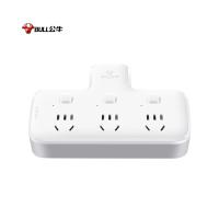 公牛（BULL） GN-96033 (新) 品字形一转三3位分控无线转换插座 2500W 白色 (单位:个)