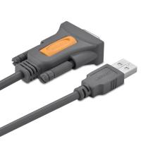 绿联（UGREEN） 20201 USB转DB9（RS232）串口线 1.5米 灰色 (单位:根)