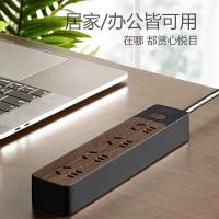 公牛（BULL）GN-R1440新国标插座  8位总控1.8米（单位：个） 黑色木纹