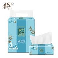 清风 原木纯品抽取式面巾纸 AR30SLP 120mm*180mm*3层*100抽*24包 (单位:箱)
