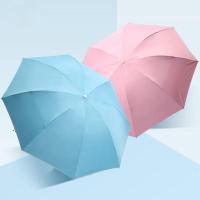 甠焓 三折反向银胶晴雨伞 QH-SZD231000 54cm*8k (单位:把) 颜色随机发货