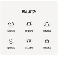 多迈多 户外遮阳帐篷 便携收纳 DMD-ZYP01 3*3m 5顶/箱 (单位:顶) 颜色随机