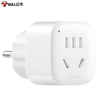 公牛（BULL） GN-901G 德标转换器 10A 250V（单位：个）白色