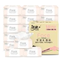 洁柔（C&S） 粉Face柔韧 百花香味 纸巾 大规格纸巾 整箱 3层135抽*18包 L号  （单位:箱）