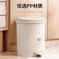 茶花（CHAHUA）带盖脚踏垃圾桶 大号 6L 棕色（单位：个）