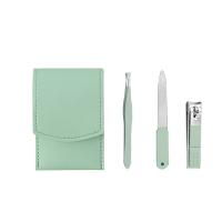 艾逸瑶选 GJ-8011 瑞吉尔马卡龙修容修甲工具4件套 11cm*7.5cm（单位：套）绿色