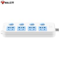 公牛（BULL） GN-315 新国标插座 4位分控 1.8米 （单位：个）白色 新旧产品外观随机发货