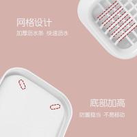 茶花（CHAHUA） 双层 肥皂/香皂盒 2213 13*9.4*4 （单位:个） 白色