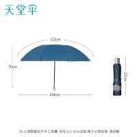 天堂 全钢双人大号 商务晴雨伞 61cm*10K 摩卡蓝（单位：把）