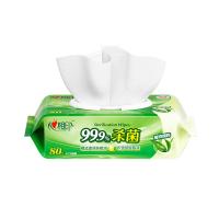 心相印（Mind Act Upon Mind） 带盖抽取 杀菌卫生系列湿纸巾 80抽*3包 绿色（单位：组）