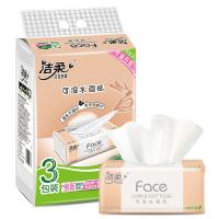 洁柔（C&S） 粉Face可湿水 抽纸 M号 3层*120抽*3包/提 （单位:提）