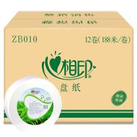 心相印（Mind Act Upon Mind） ZB010 三层大盘卫生卷纸 188米*12卷 白色（单位：箱）