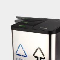 科力邦 KB1081 垃圾桶 0.4mm410无指纹不锈钢+ABS+PP塑料 双桶30L（单位：个）不锈钢色