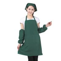 瑞双记 RS-WQ006 围裙袖套头巾四件套 围裙77*64cm+袖套19*33CM*2+头巾34*62CM （单位:套）墨绿色