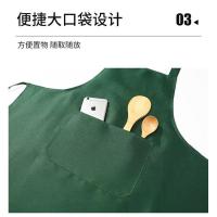 瑞双记 RS-WQ006 围裙袖套头巾四件套 围裙77*64cm+袖套19*33CM*2+头巾34*62CM （单位:套）墨绿色